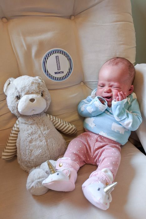 Emelia at one month