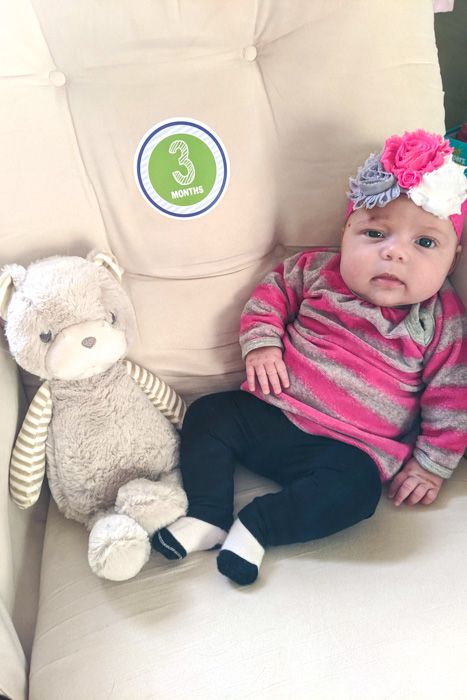 Emelia at three months