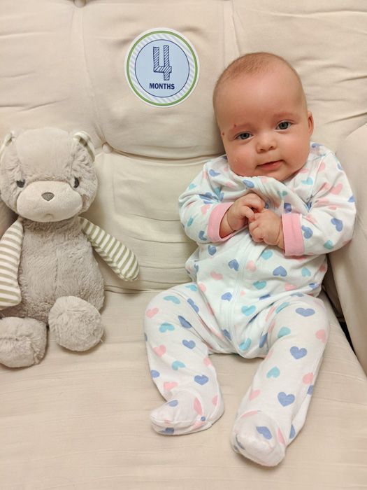 Emelia at four months